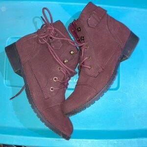 Madden Girl Burgundy Boots 7